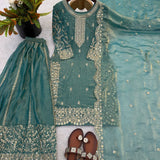 Ethnic Embroidered Silk Top Plazoo