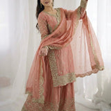 Ethnic Embroidered Silk Top Plazoo
