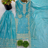 Ethnic Embroidered Silk Top Plazoo