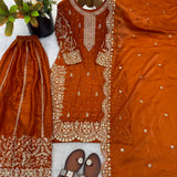 Ethnic Embroidered Silk Top Plazoo