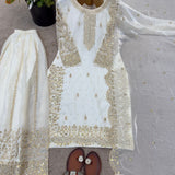 Ethnic Embroidered Silk Top Plazoo