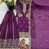Ethnic Embroidered Silk Top Plazoo