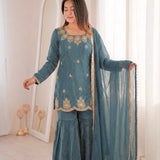 Boutique fendy Silk Top Sharara