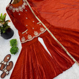 Boutique fendy Silk Top Sharara