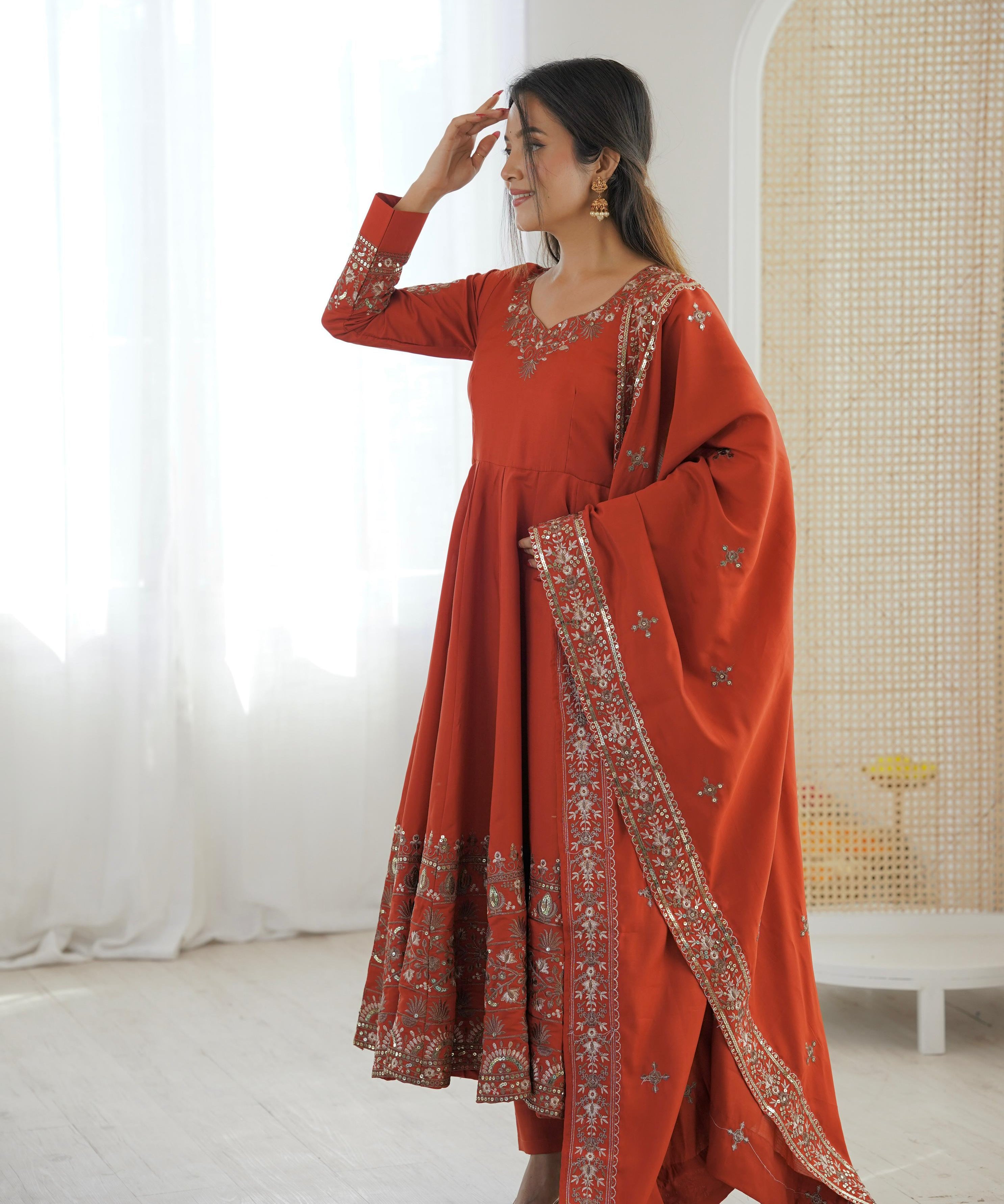 Trendy Embroidered Designer Anarkali Suit