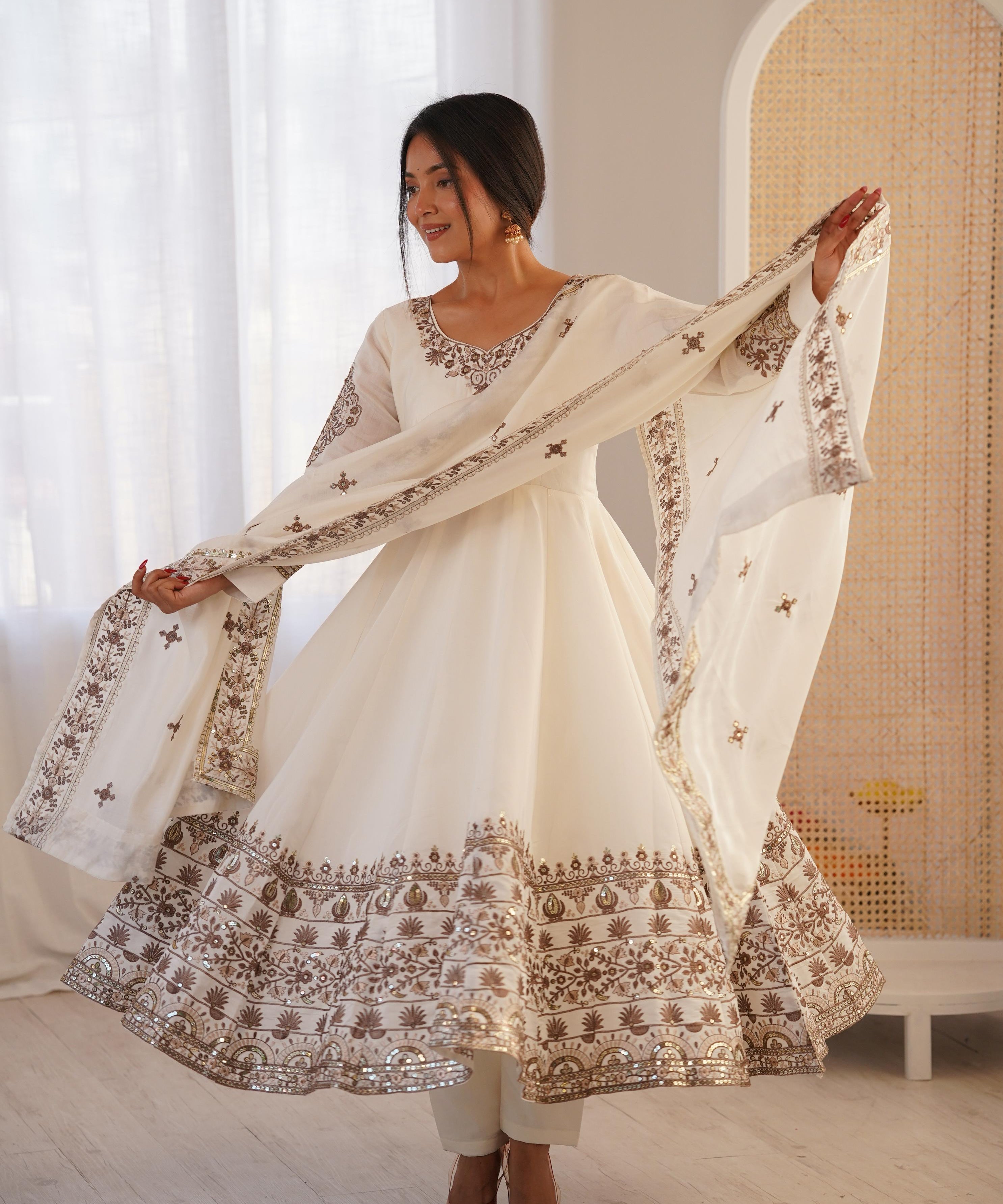 Trendy Embroidered Designer Anarkali Suit