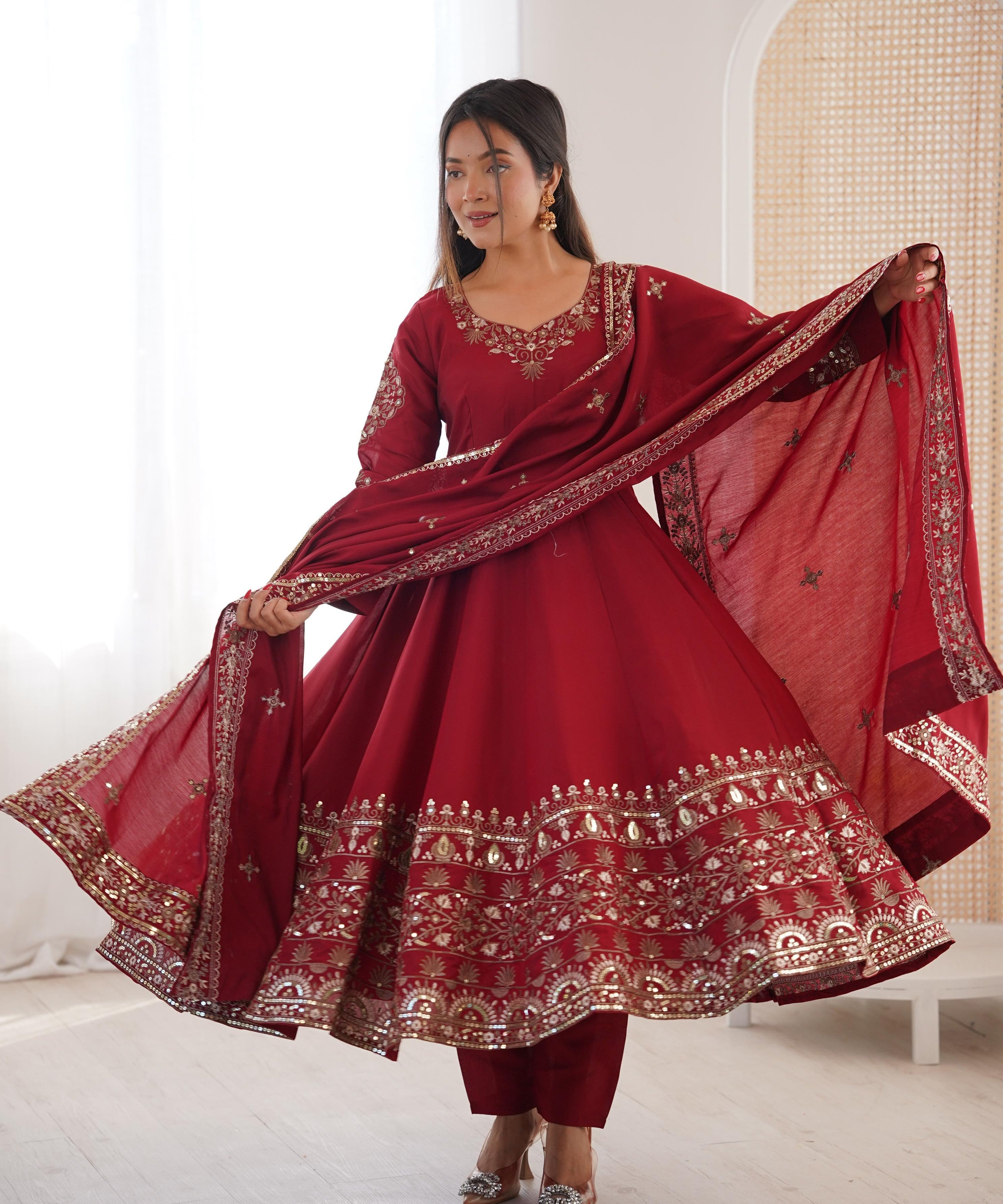 Trendy Embroidered Designer Anarkali Suit