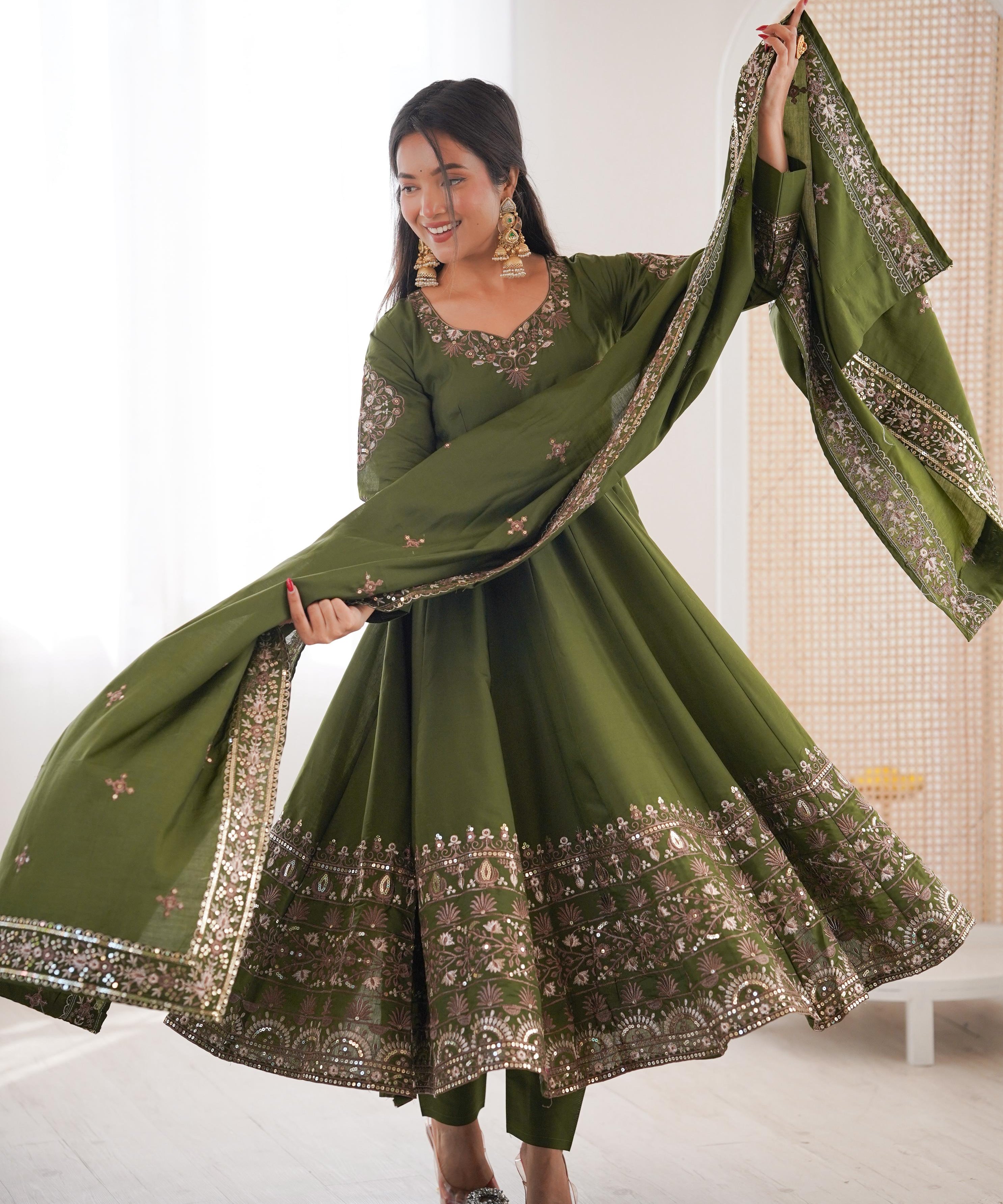 Trendy Embroidered Designer Anarkali Suit