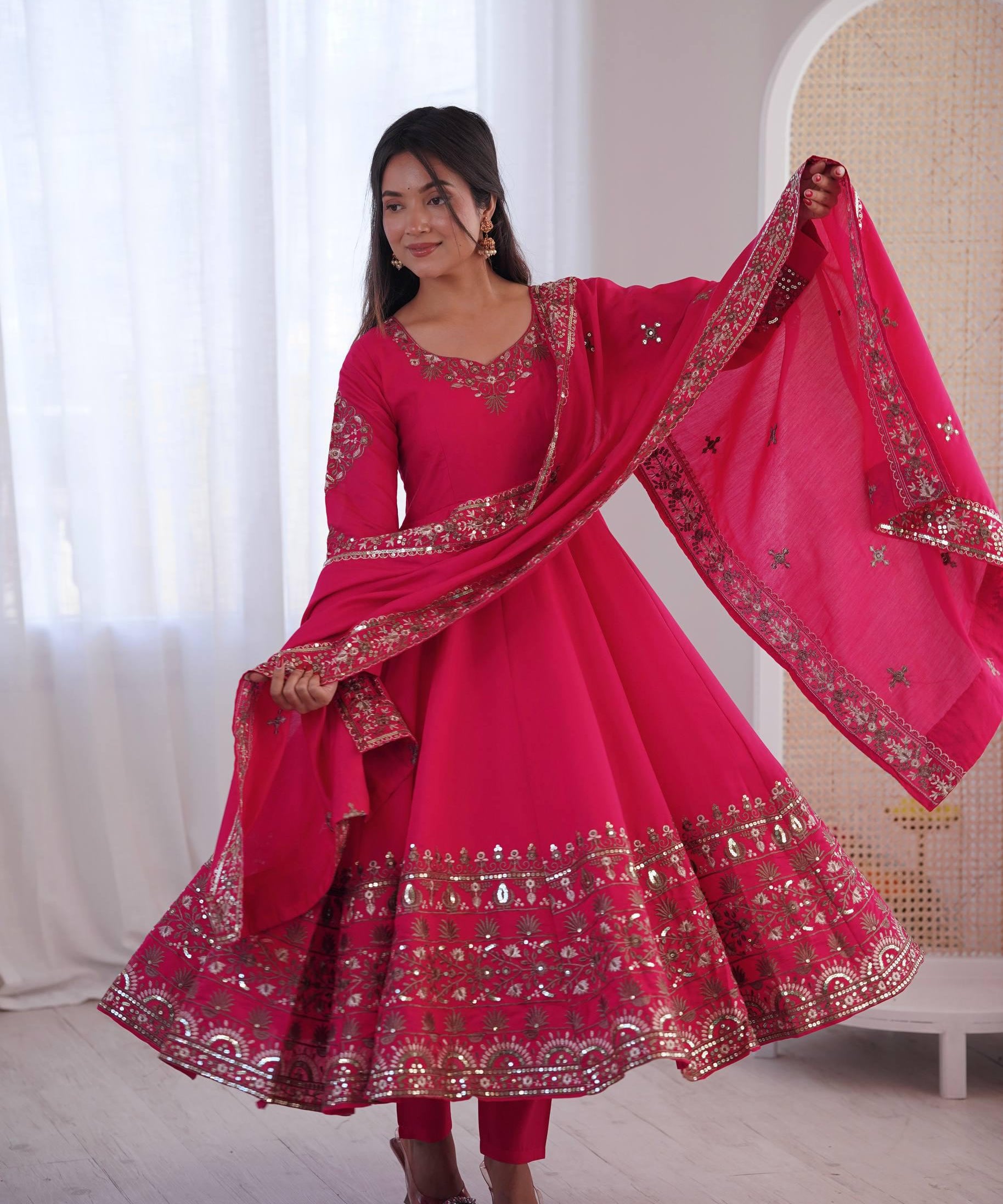 Trendy Embroidered Designer Anarkali Suit