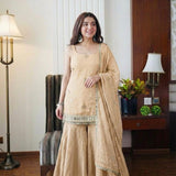 Stylish Fandy Silk Mirror Work Suit