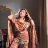 Stylish Fandy Silk Mirror Work Suit