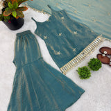 Stylish Fandy Silk Mirror Work Suit