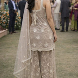 Floral Elegance Embroidered Suit