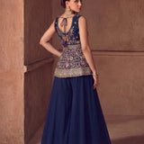 Peplum Boutique Embroidered Suit