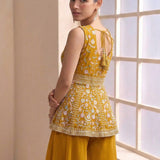 Peplum Boutique Embroidered Suit