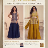 Peplum Boutique Embroidered Suit