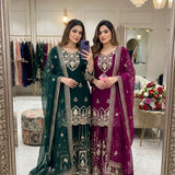 Trending Partylook Embroidered Top Sharara