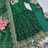 Classic Heavy Gandy Embroidered Anarkali Gown