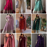 Classic Heavy Gandy Embroidered Anarkali Gown