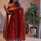 Classic Heavy Gandy Embroidered Anarkali Gown
