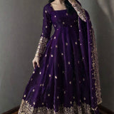 Classic Heavy Gandy Embroidered Anarkali Gown
