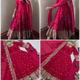 Classic Heavy Gandy Embroidered Anarkali Gown