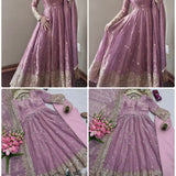Classic Heavy Gandy Embroidered Anarkali Gown