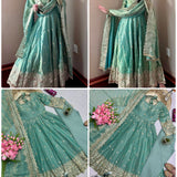 Classic Heavy Gandy Embroidered Anarkali Gown