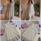 Classic Heavy Gandy Embroidered Anarkali Gown