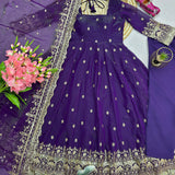 Classic Heavy Gandy Embroidered Anarkali Gown
