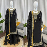 Modern Style Georgette Straigt Suit