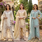 Elegant Jmc Silk Embroidred Suit