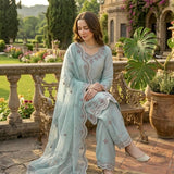 Elegant Jmc Silk Embroidred Suit