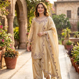 Elegant Jmc Silk Embroidred Suit