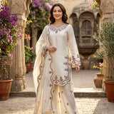 Elegant Jmc Silk Embroidred Suit