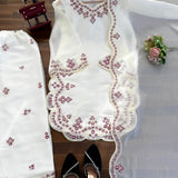 Elegant Jmc Silk Embroidred Suit