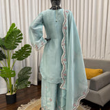 Elegant Jmc Silk Embroidred Suit