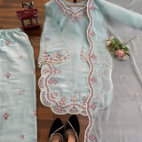 Elegant Jmc Silk Embroidred Suit