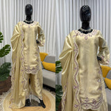 Elegant Jmc Silk Embroidred Suit