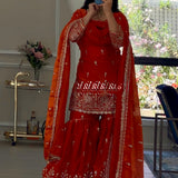 Modern Style Silk Top Sharara