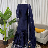 Modern Style Silk Top Sharara