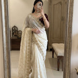 Classic Space Satin Silk Saree