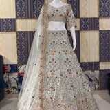 Excepational Wedding Satin Silk Lehenga