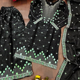 Black Zilmil Embroidered Suit