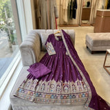 Pretty Chinon Silk Anarkali Gown