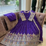 Pretty Chinon Silk Anarkali Gown