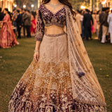 Premium Rosy Net Bridal Lehenga