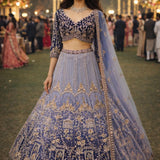 Premium Rosy Net Bridal Lehenga