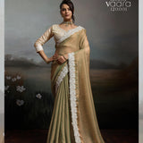The Ivory Edit Satin Velvet Saree