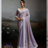 The Ivory Edit Satin Velvet Saree
